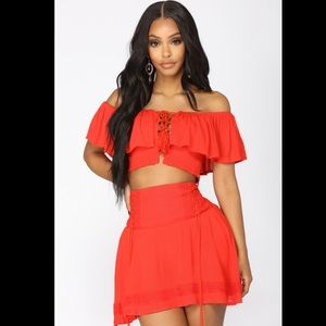 Long Island Matching Set - Red